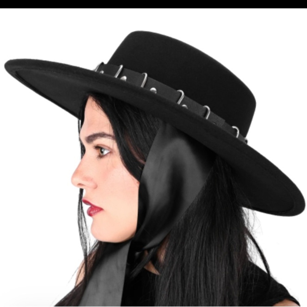 Black Wide-Brim Cheyenne Hat from Foxblood